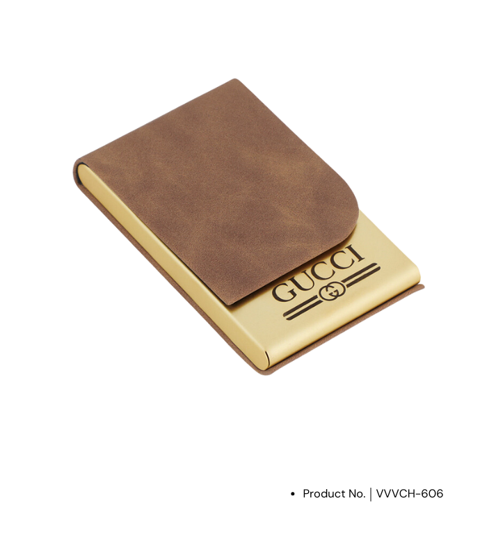 Premium Leather Metal Visiting Card Holder with Engraving – Stylish Business Accessory for Professionals