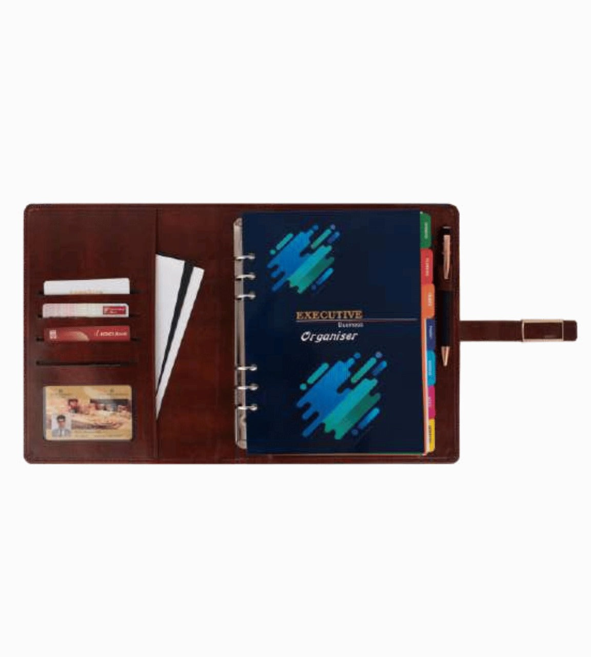Business Organisers Notebook VV1416, inside view, featuring custom pages and sleek design, perfect for professional use or corporate gifts.
