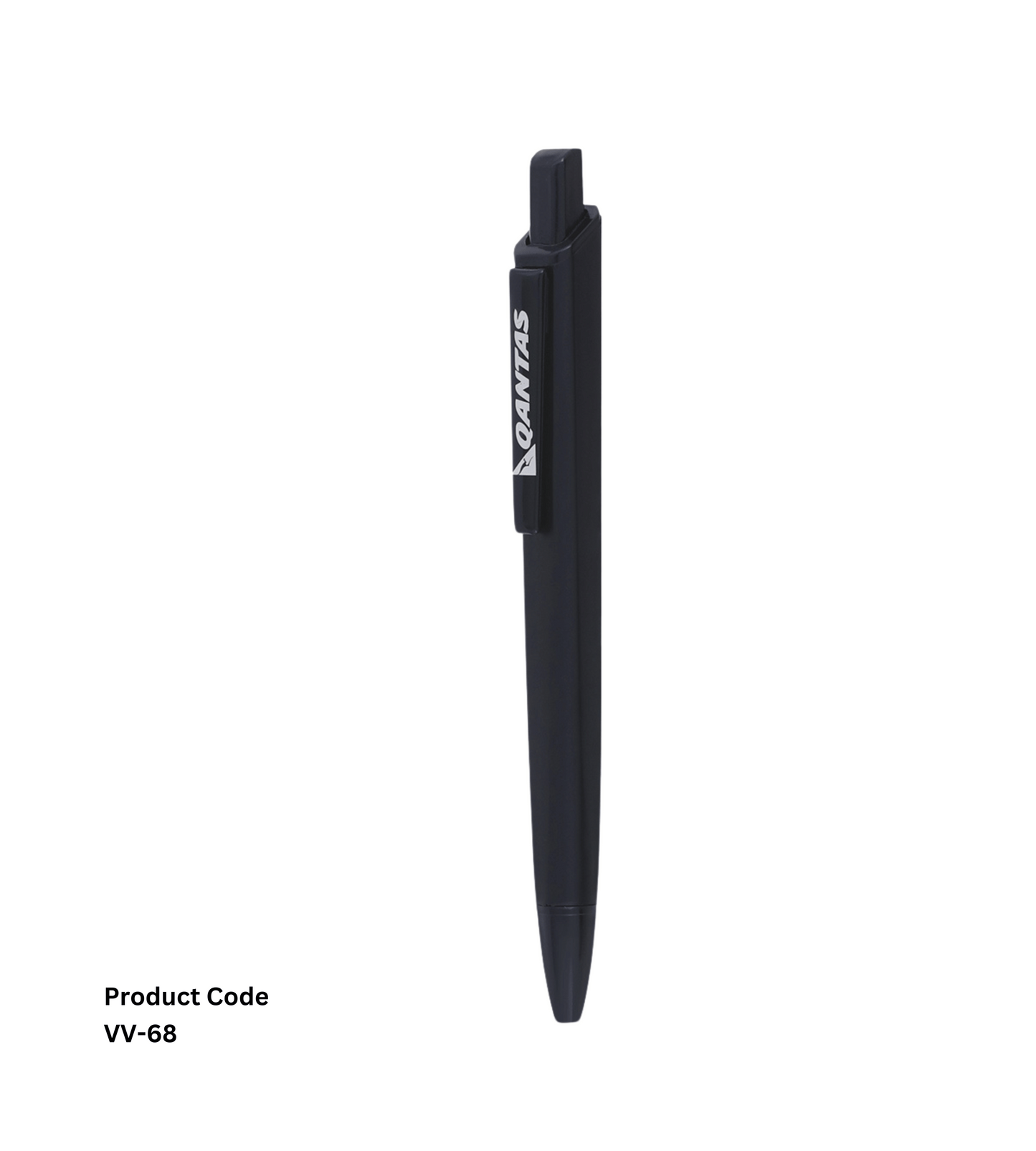 Get the Personalized Plastic Pen - VV68 in a sleek black design, perfect for corporate branding and promotional events. Customize with your logo. MOQ 1000, made from durable plastic.