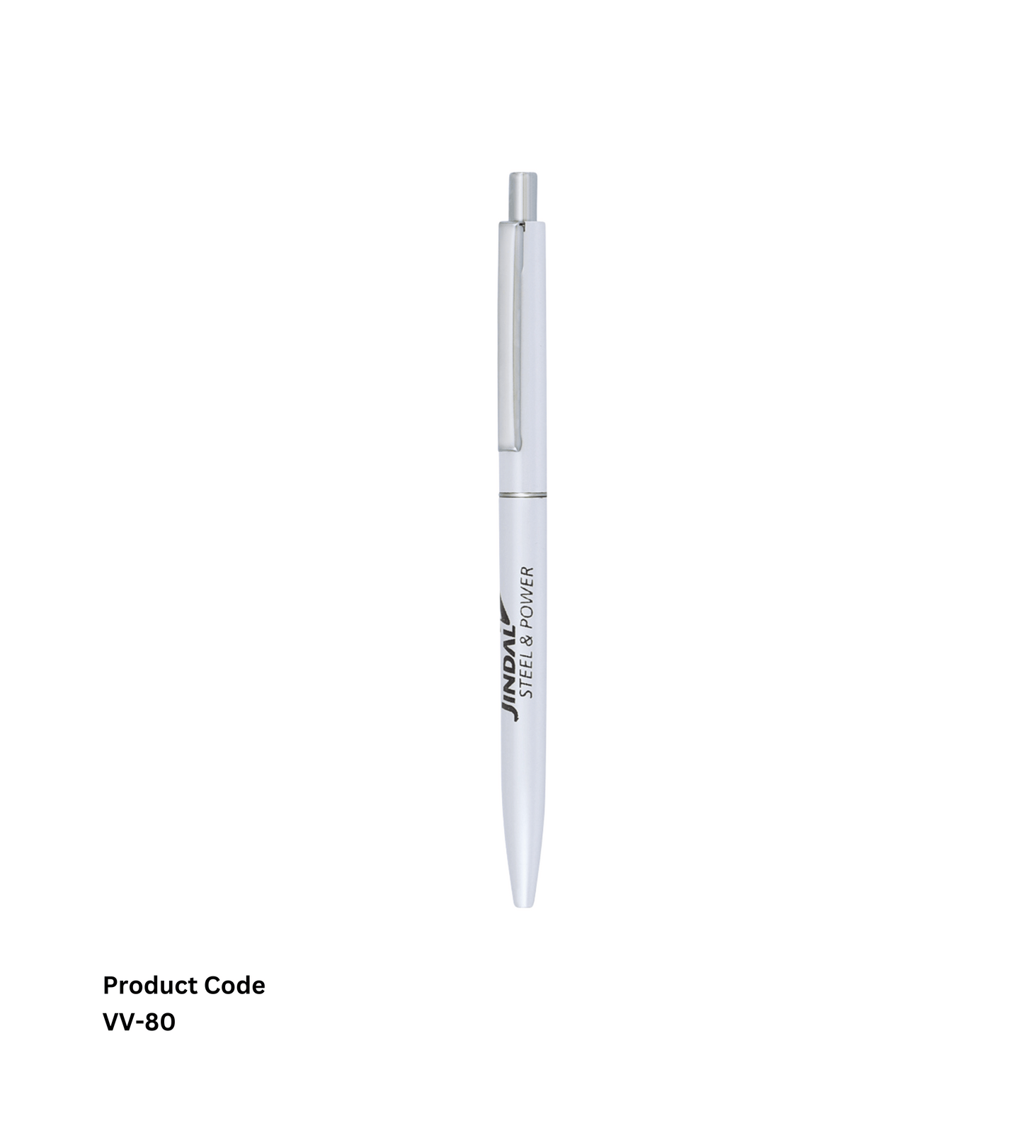 Get the Personalized Plastic Pen - VV80 in an elegant silver design, perfect for corporate branding and promotional events. Customize with your logo. MOQ 1000, made from durable plastic.