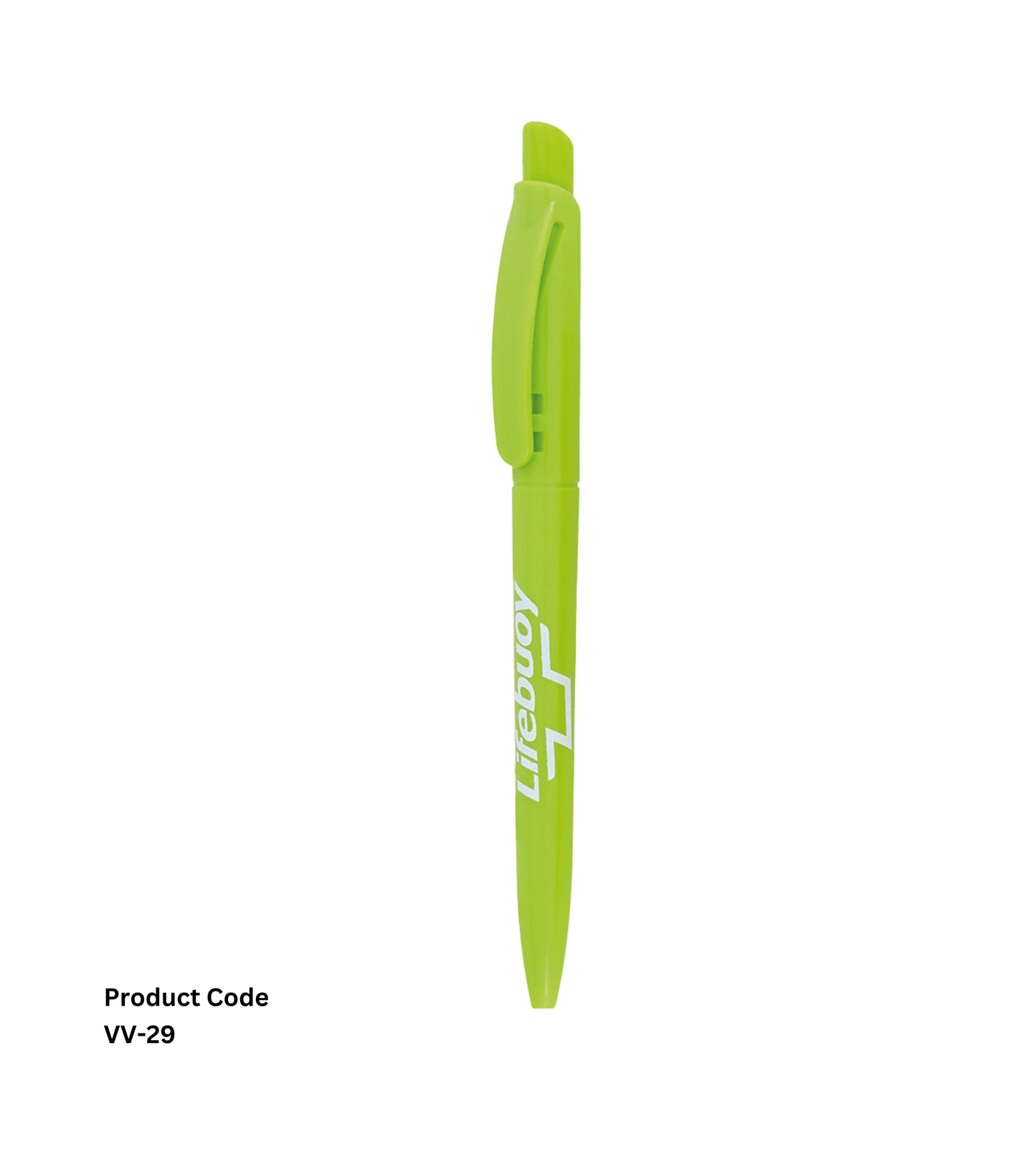 Personalized Plastic Pen VV29, customizable and practical, ideal for corporate gifting or promotional use.