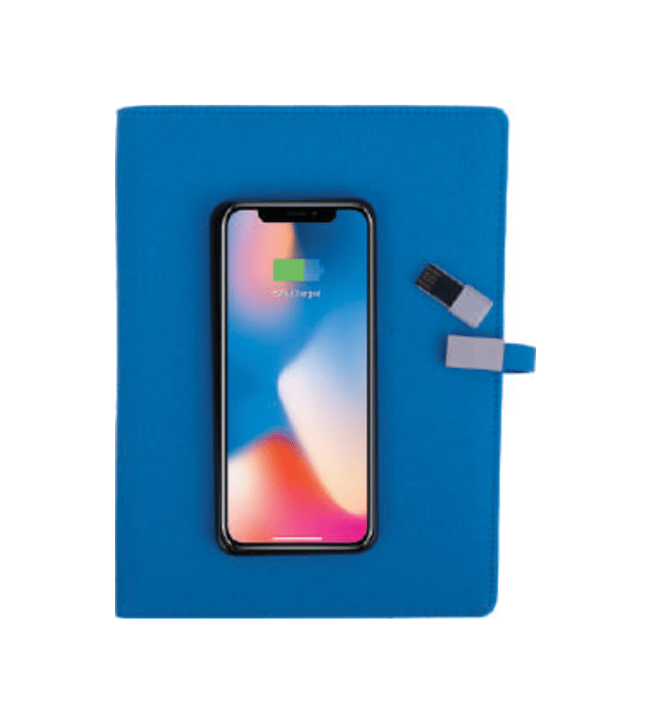 Power Bank Notebook VVPB-P11 | Folder with 8000mAh Power Bank & Wireless Charger