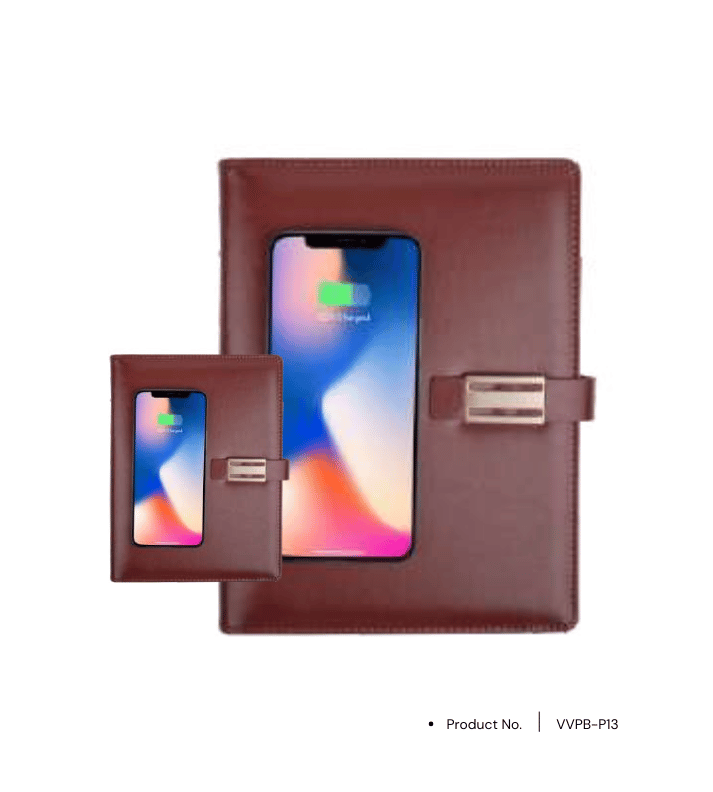 Power Bank Notebook VVPB-P13 | Folder with 10000mAh Power Bank & Wireless Charger