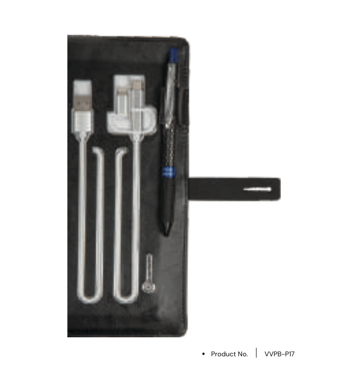 Power Bank Notebook VVPB-P17 | 8000mAh Power Bank with Wireless Charging & Phone Stand