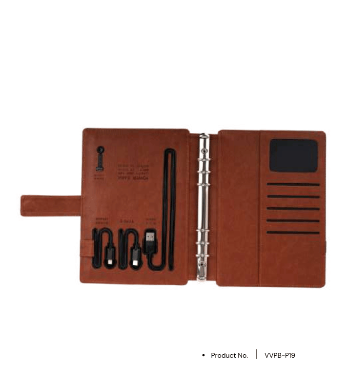 Power Bank Notebook VVPB-P19 | 5000mAh Power Bank with 16GB Pen Drive
