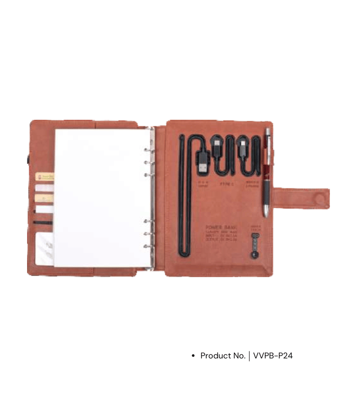 Power Bank Notebook VVPB-P24 | Folder with 5000mAh Power Bank