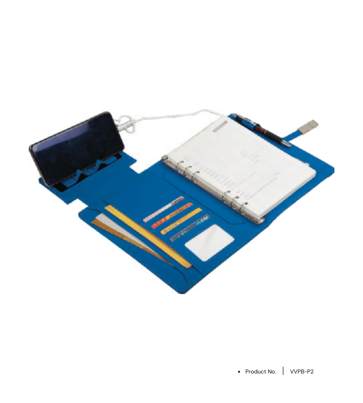 Power Bank Notebook VVPB-P2 | 8000mAh Power Bank with Phone Stand & 16GB USB