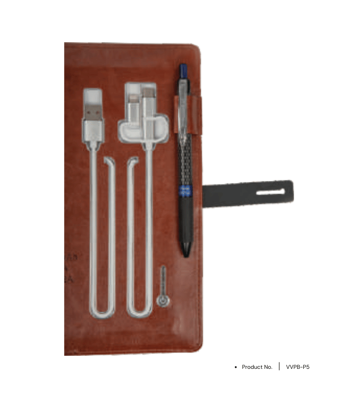 Power Bank Notebook VVPB-P5 | 8000mAh Folder with Phone Stand