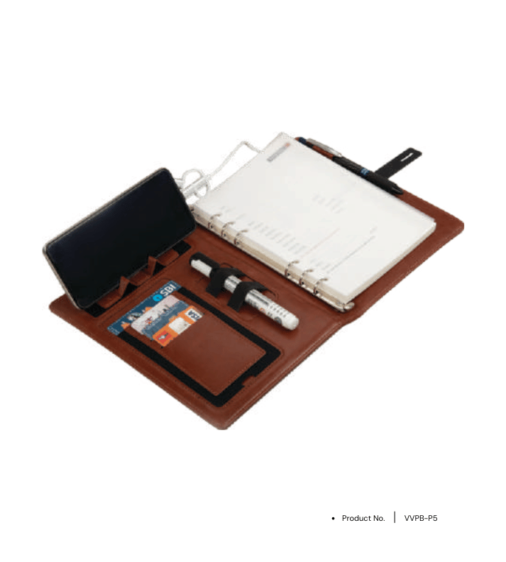 Power Bank Notebook VVPB-P5 | 8000mAh Folder with Phone Stand