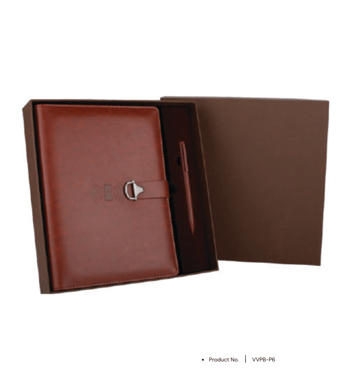Power Bank Notebook VVPB-P6 | Folder with 10000mAh Power Bank & Wireless Charger