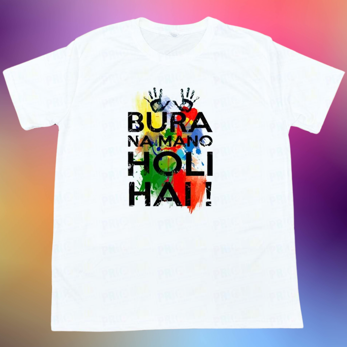 Bura Na Mano Holi Hai! - 130 GSM Sarina/Dri-Fit Holi T-Shirt | Quick-Dry & Breathable | Bulk & Corporate Orders