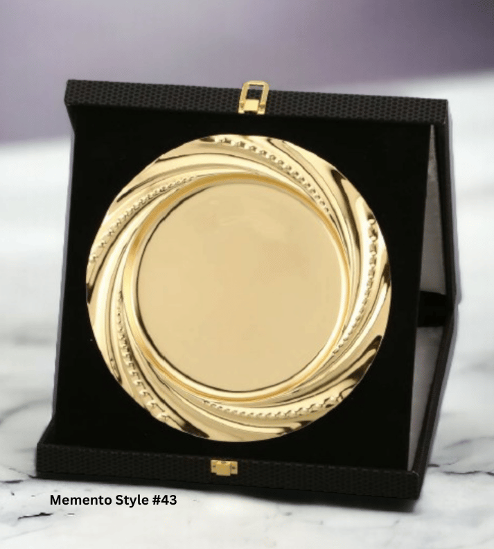 Corporate award in a black box with a golden plate, perfect for recognition and achievement ceremonies.