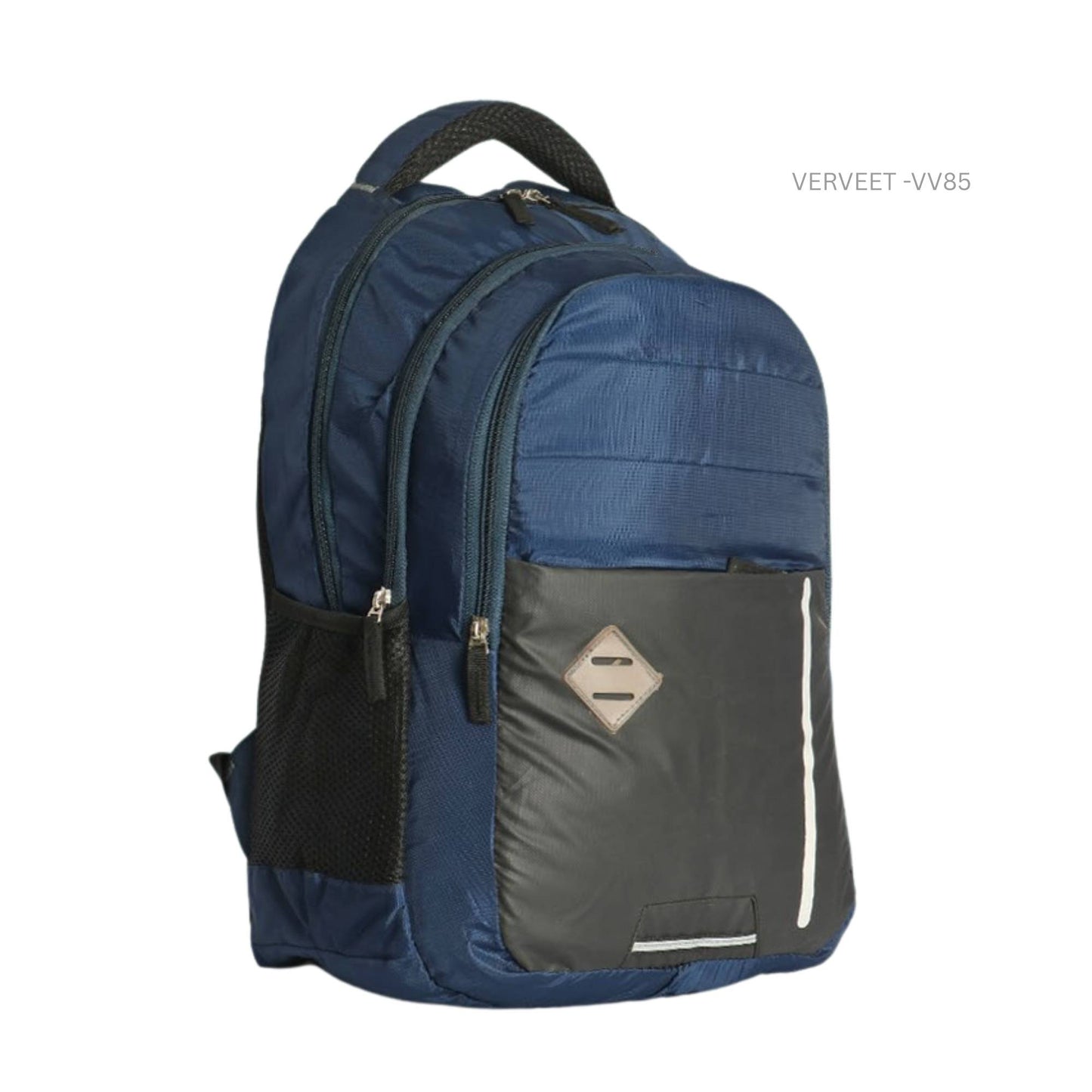 VERVEET Blue & Black Laptop Backpack with Reflective Strip | Office & Corporate Backpack