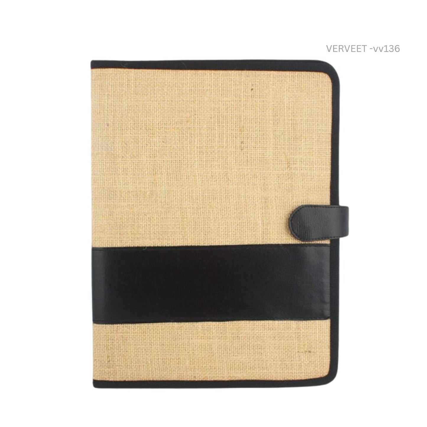 Eco-Friendly Jute File Folder with Inner Pockets | Premium Corporate Document Organizer