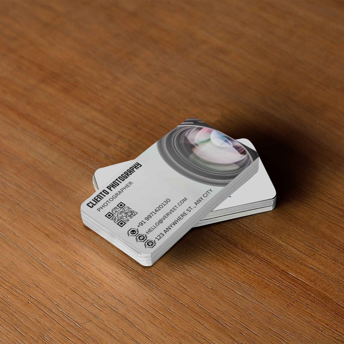 Velvet Paper Visiting Card for Photographers – Rounded Corner | Creative Soft