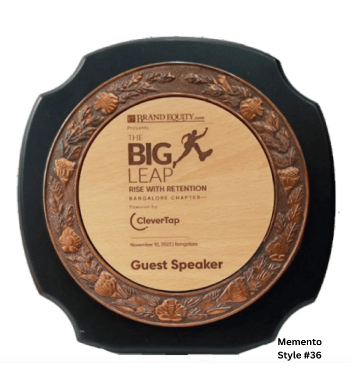 Custom wooden memento with personalized design, expertly engraved to create a unique and meaningful award or keepsake, perfect for corporate recognition, special events, or memorable occasions.