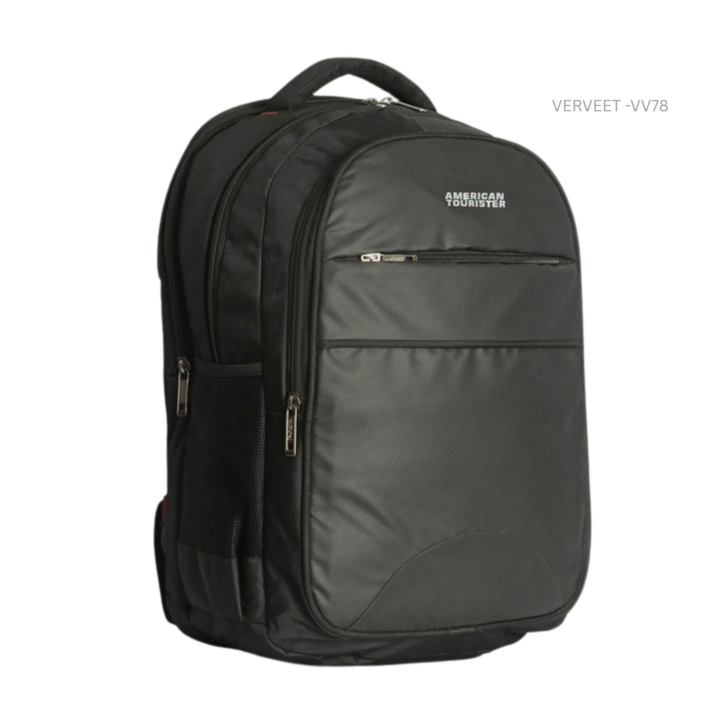 Black Laptop Backpack with Dual Compartments | Office, College & Travel Bag (Model: VERVEET-VV78)