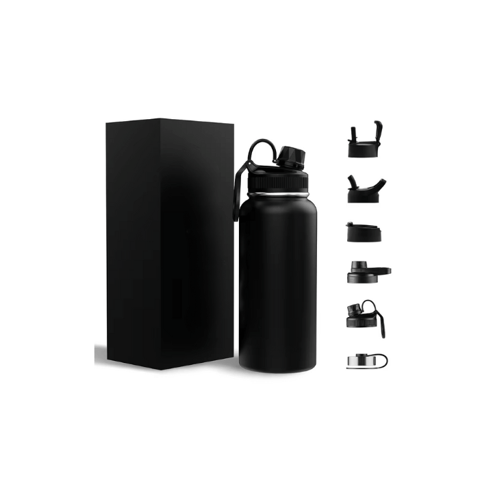 Durable stainless steel sports flask, perfect for outdoor activities, fitness, and personalized gifting.