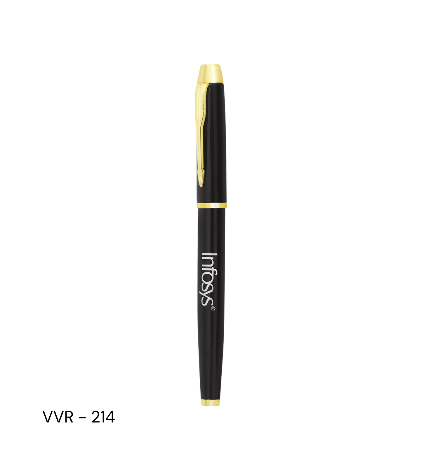 Engraved metallic roller pen VVR214 with a sleek design, perfect for personalized gifting and professional use.