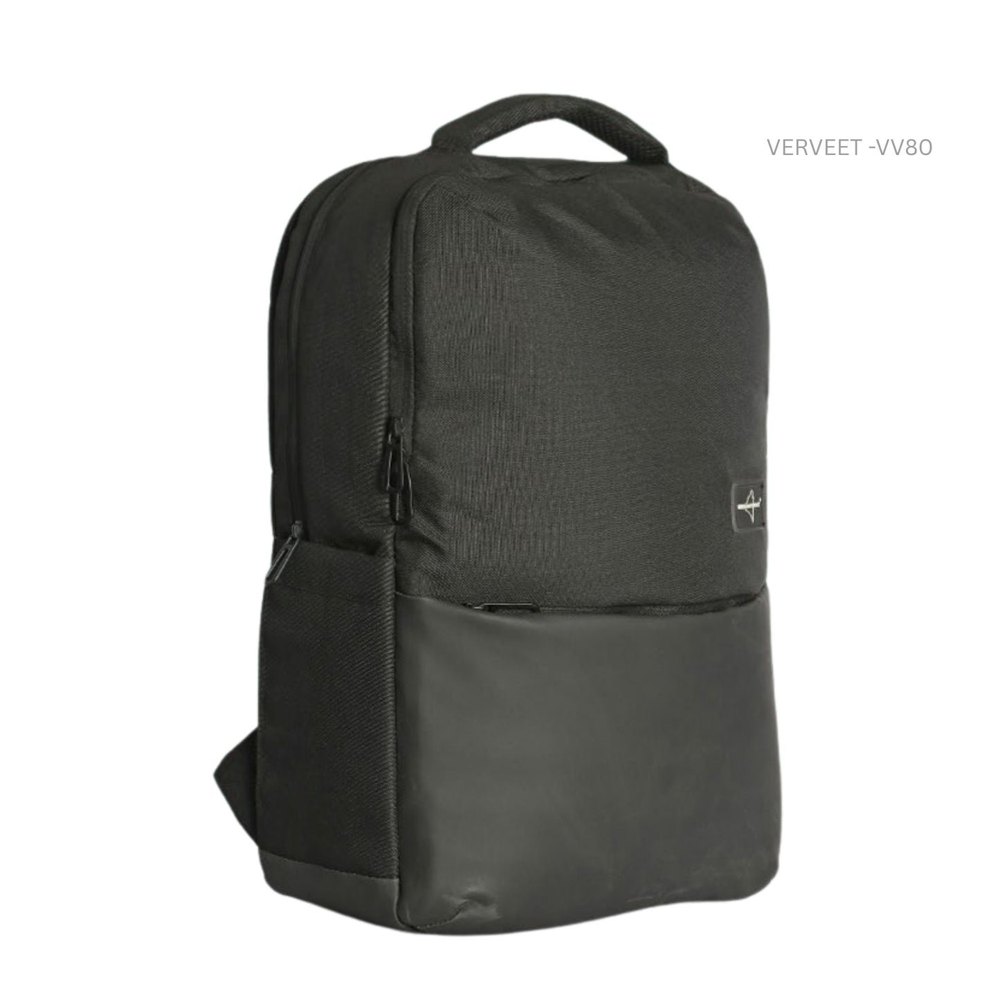 Minimalist Black Laptop Backpack with Smooth Finish | Office, College & Corporate Use