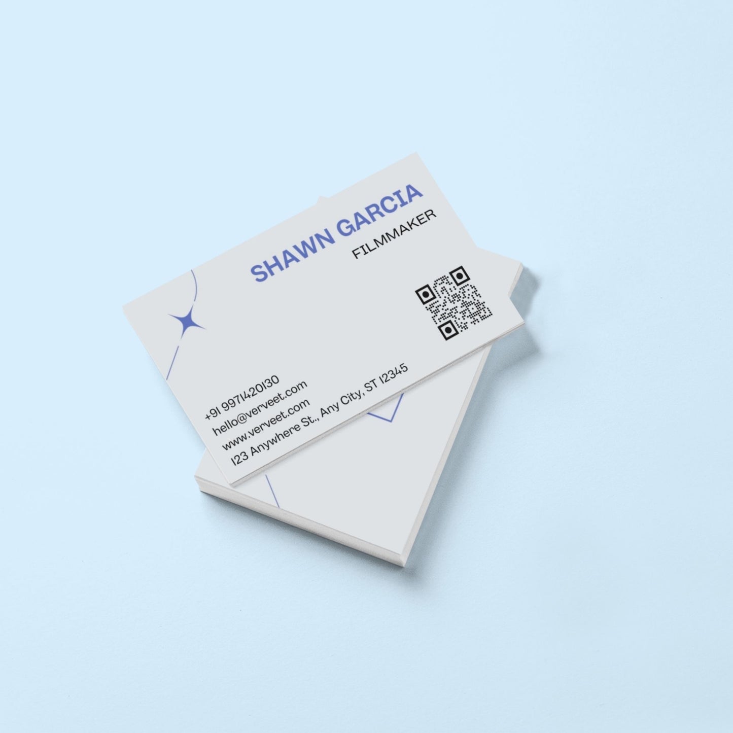 Velvet Paper Visiting Card for Filmmakers & Directors – Square Corner | Classic Professional