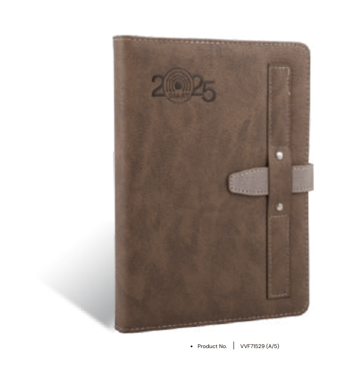 Foam diary VVF71529 with customizable design, magnetic closure, and leatherette cover, ideal for professional and office gifting.