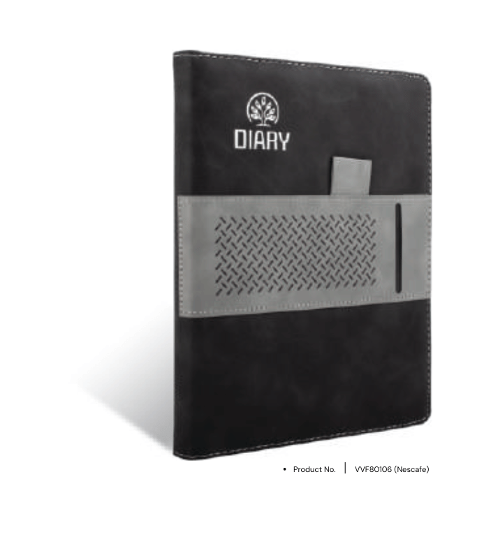Foam diary VVF80106 with custom personalized design, ideal as an office planner and corporate gift.