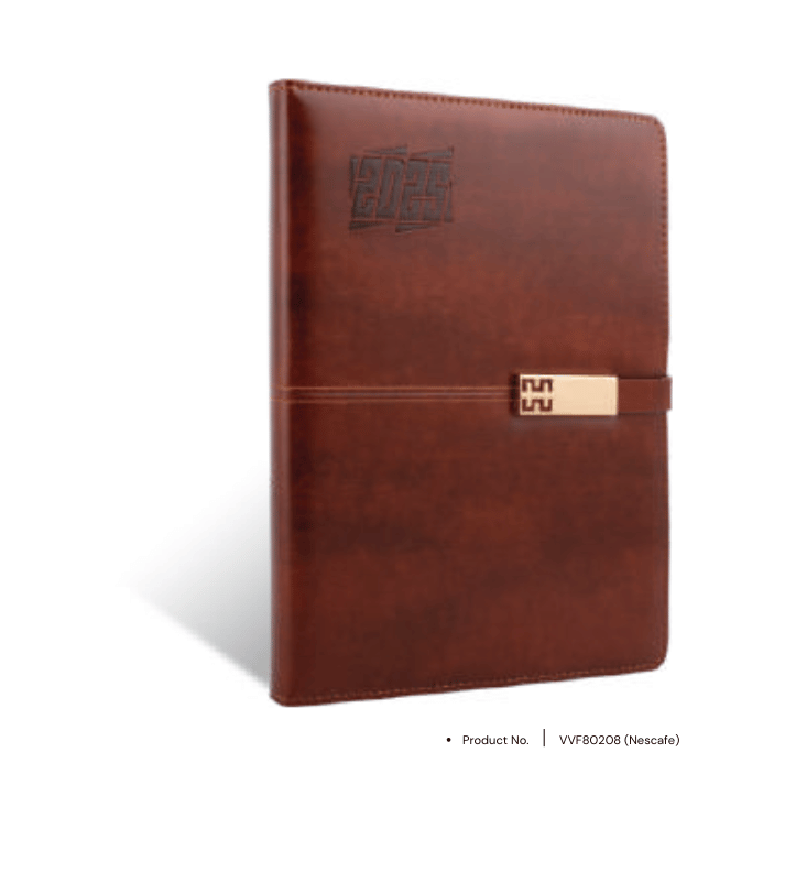 Foam diary VVF80208 with customizable leatherette cover, ideal for personalized gifting and professional use.