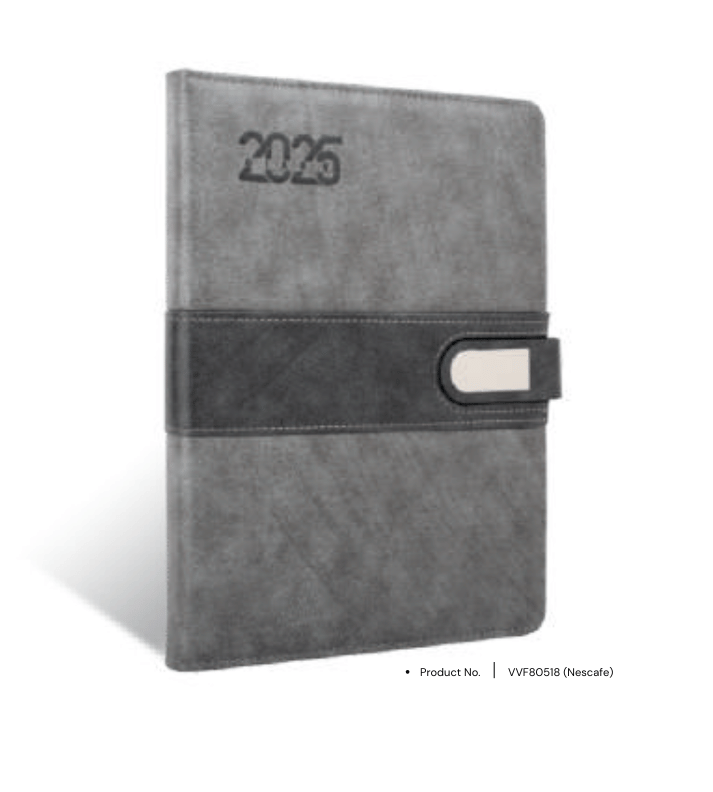 Foam diary VVF80518 with customizable design, featuring magnetic closure and pen holder, perfect for professional use and corporate gifting.