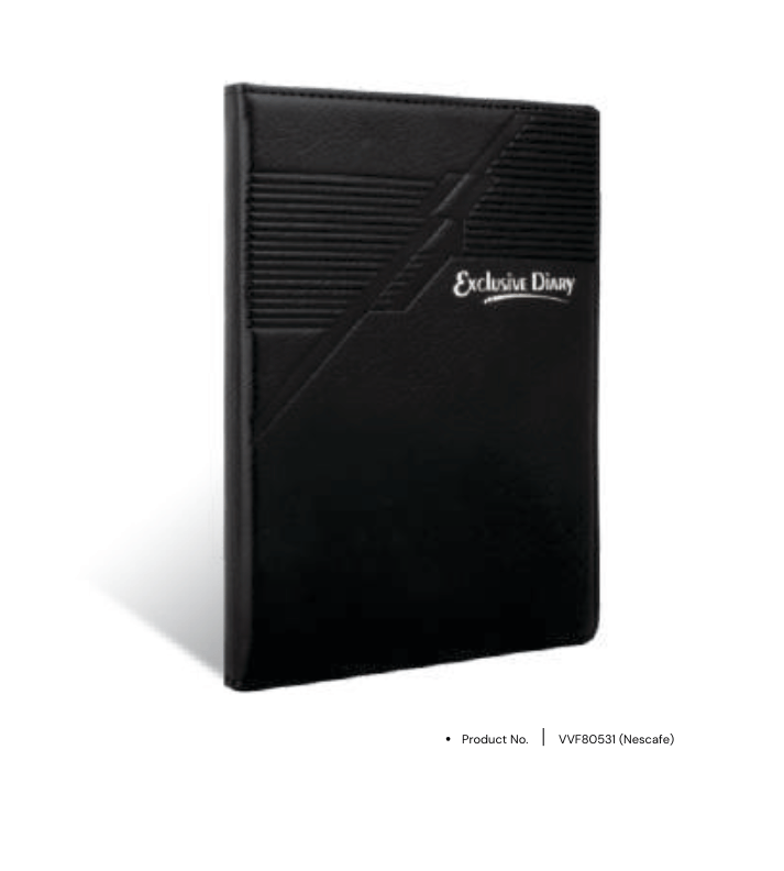 Foam diary VVF80531 with customized personalization, designed as a personalized office planner for corporate gifting and professional use.