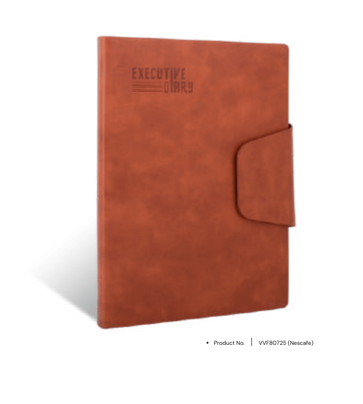 Foam diary VVF80725 with personalized pen holder and magnetic closure, perfect for professional use and corporate gifting.