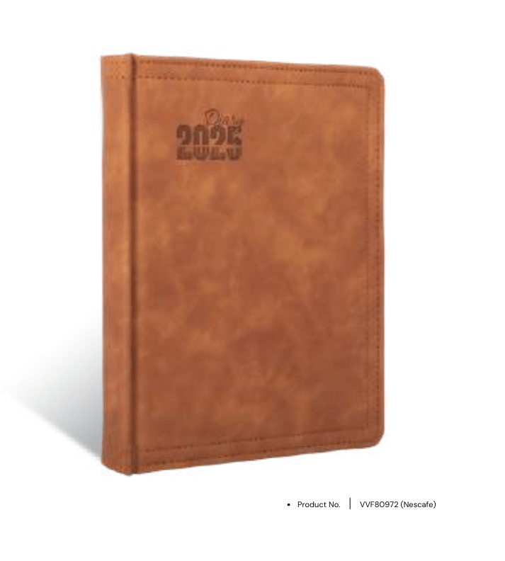 Foam diary VVF80972 with personalized pen holder, ideal for custom gifting and professional use.