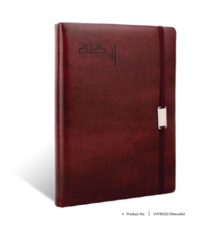 Foam diary VVF81032 with custom pen holder and personalized design, ideal for corporate gifting and professional use.