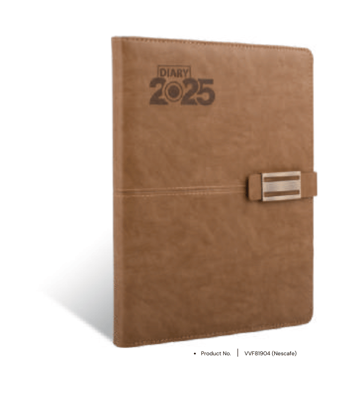 Foam diary VVF81904 with custom leatherette cover, designed as a premium planner for professional and corporate use.