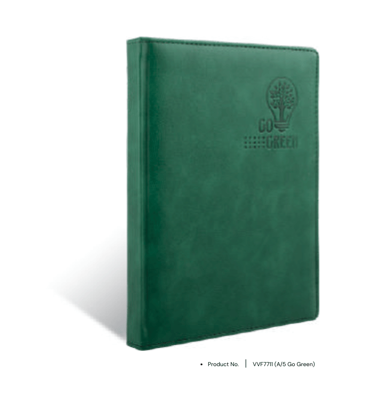 Foam diary VVF7711 with custom personalization and integrated pen holder for convenience.