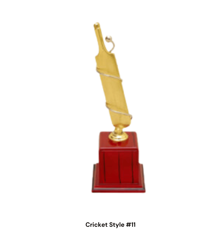 Gold Cricket Trophy Style #11 – Available in 46, 53, 62 cm