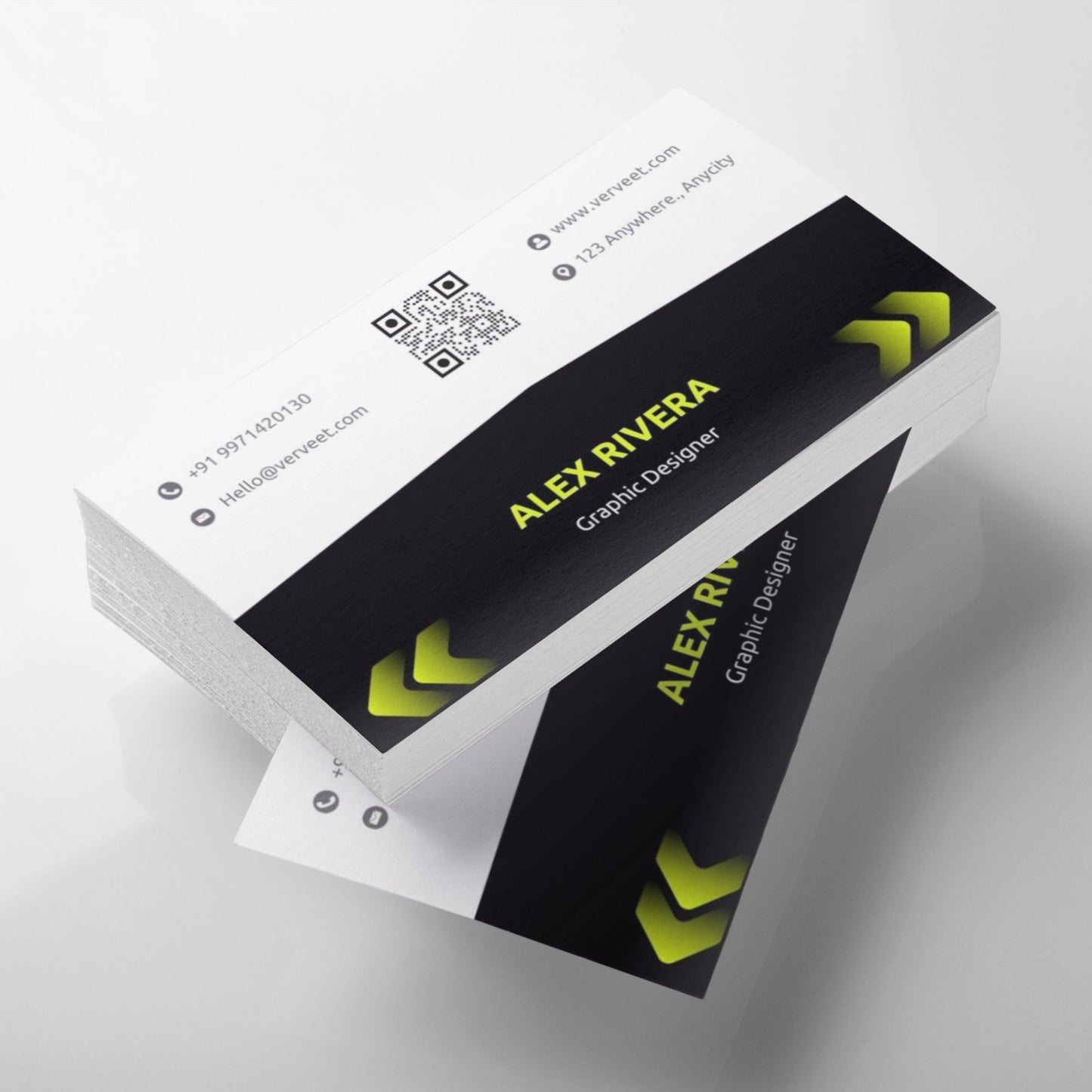 Velvet Paper Visiting Card for Graphic Designers – Square Corner | Classic Professional