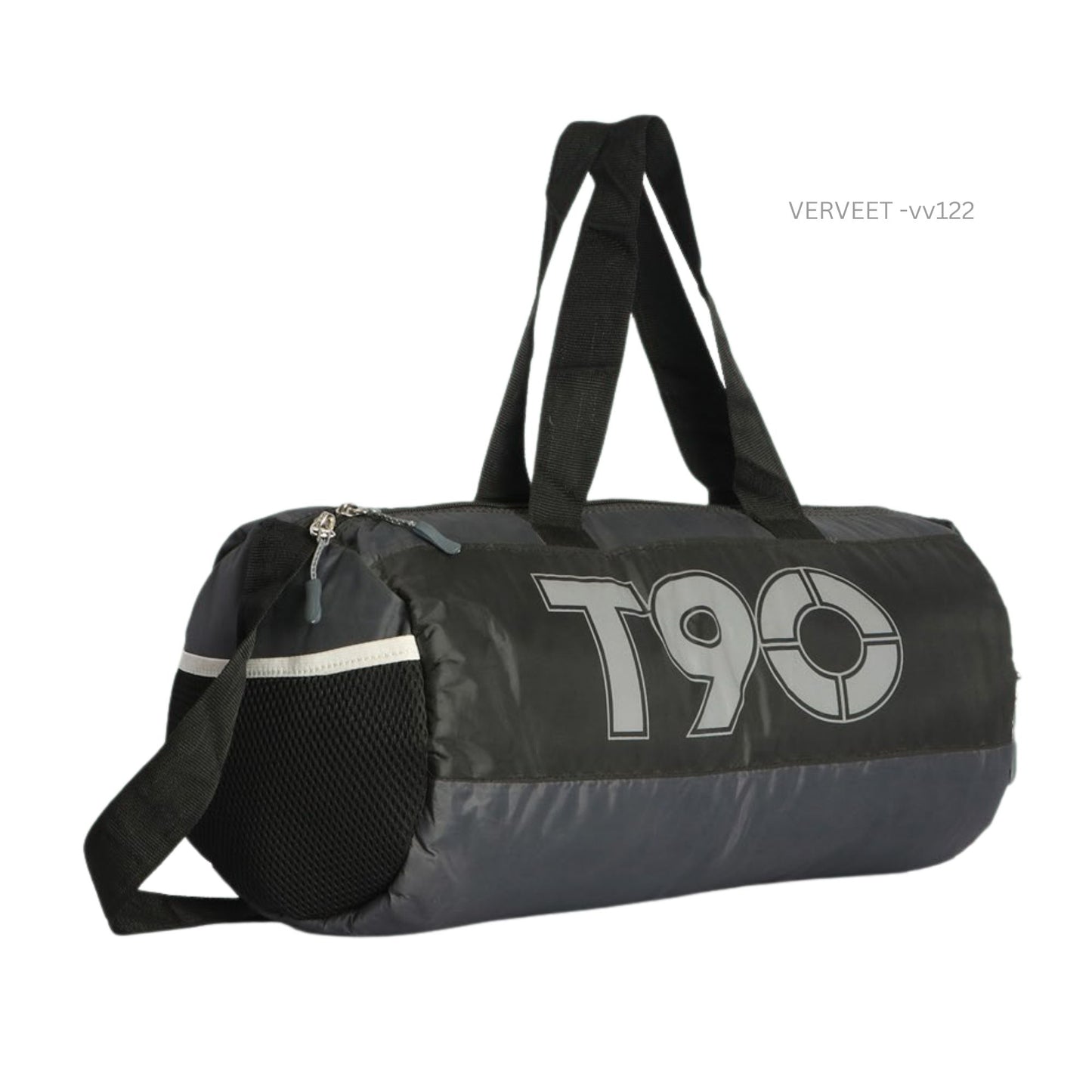 Sporty Gym & Travel Duffel Bag with Mesh Pocket | Fitness & Sports Carry Bag
