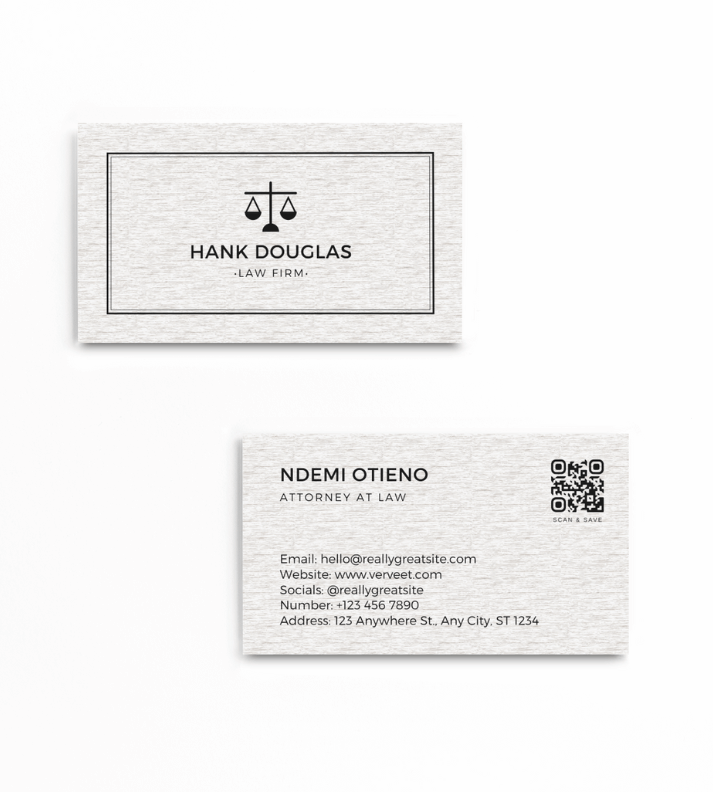 Visiting Card for Lawyer | 300 GSM | Textured Finish