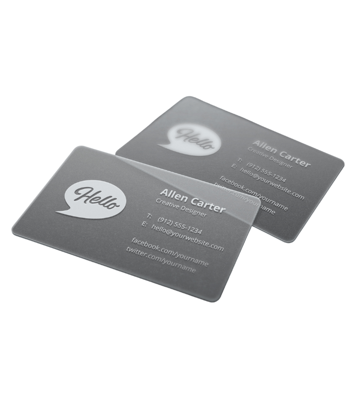 Professional Visiting Card for Lawyer | 300 GSM | Transparent