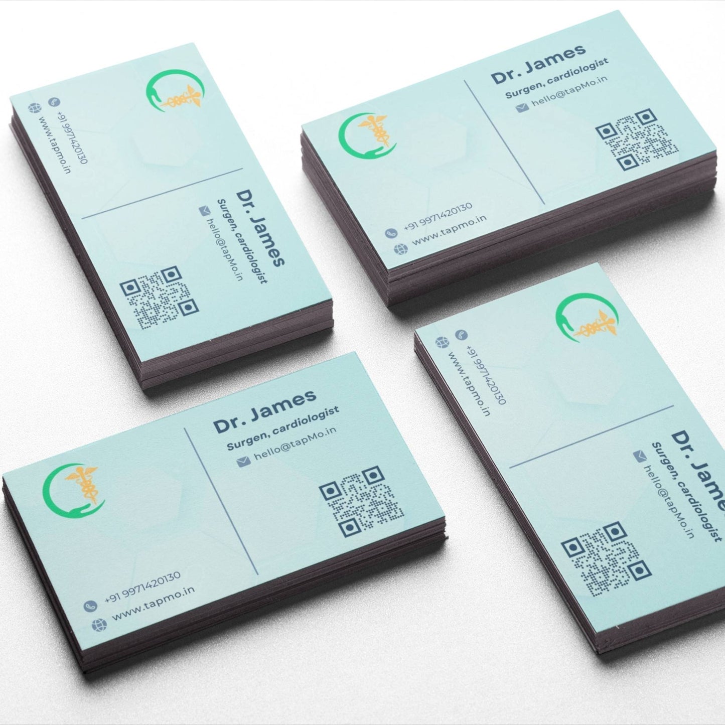 Minimal Velvet Paper Card for Doctors – 350 GSM Square Corner