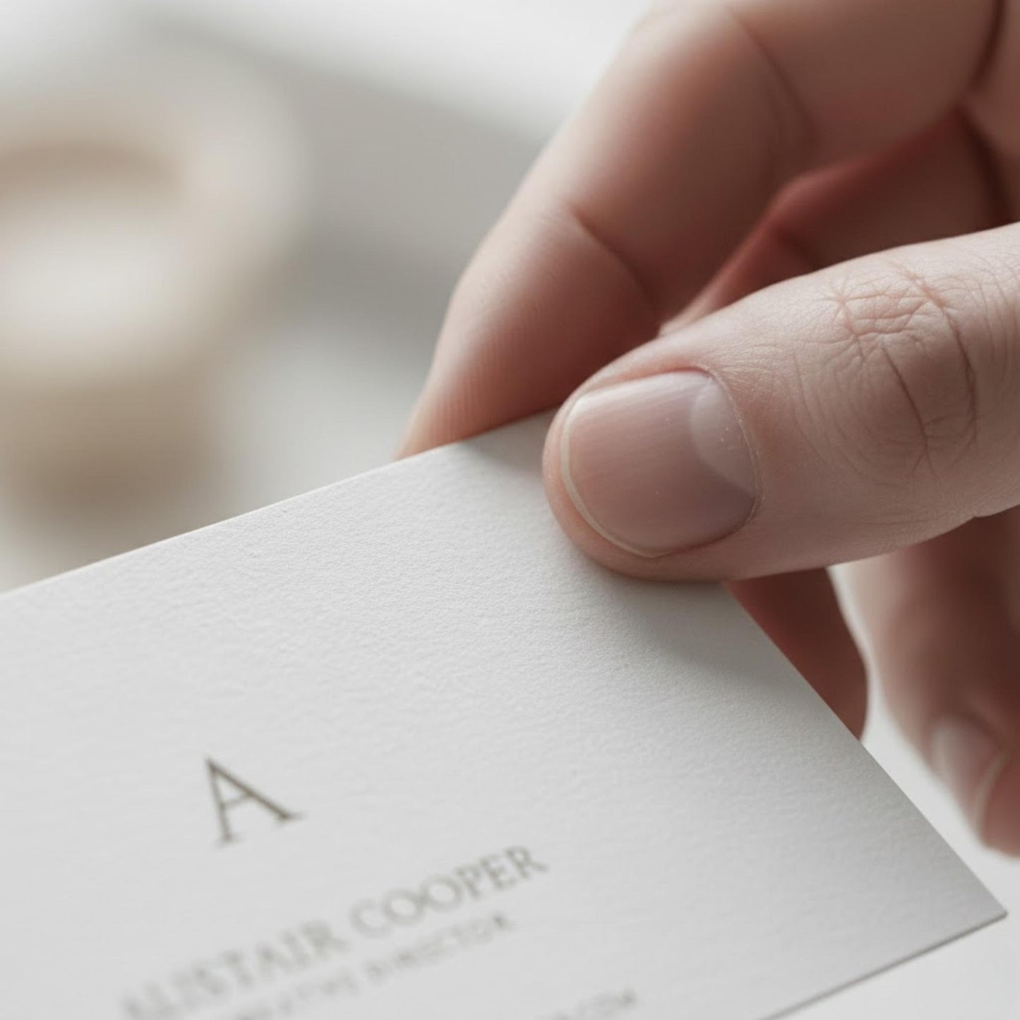 Premium Textured Paper Business Cards | Elegant Minimal Visiting Card Printing for Corporate & Professionals