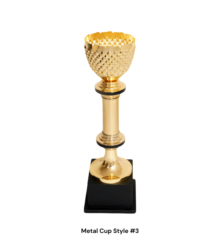 Metal Cup Trophy - Gold Sports Award (46/53/62 cm) | Premium Trophy for Sports Events