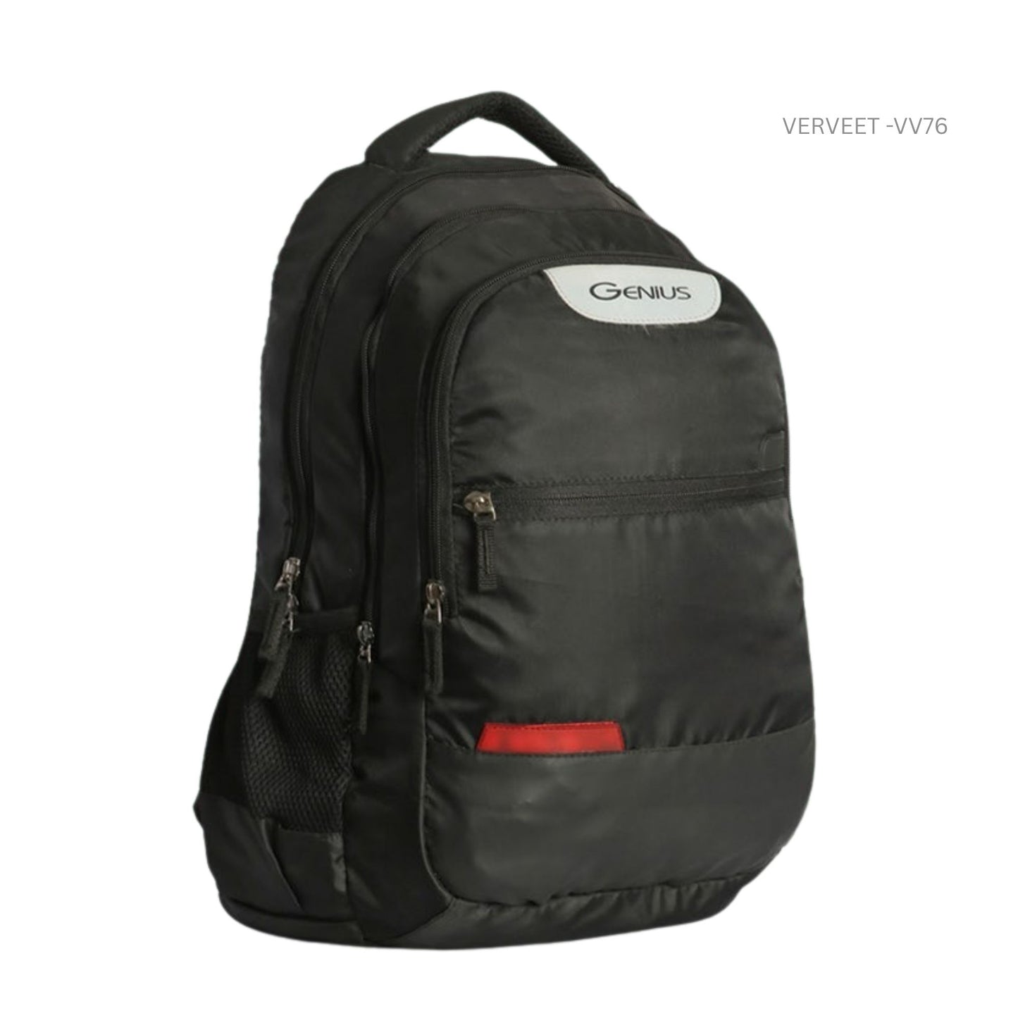 Genius Black Laptop Backpack with Multiple Compartments | Durable Office, College & Travel Bag