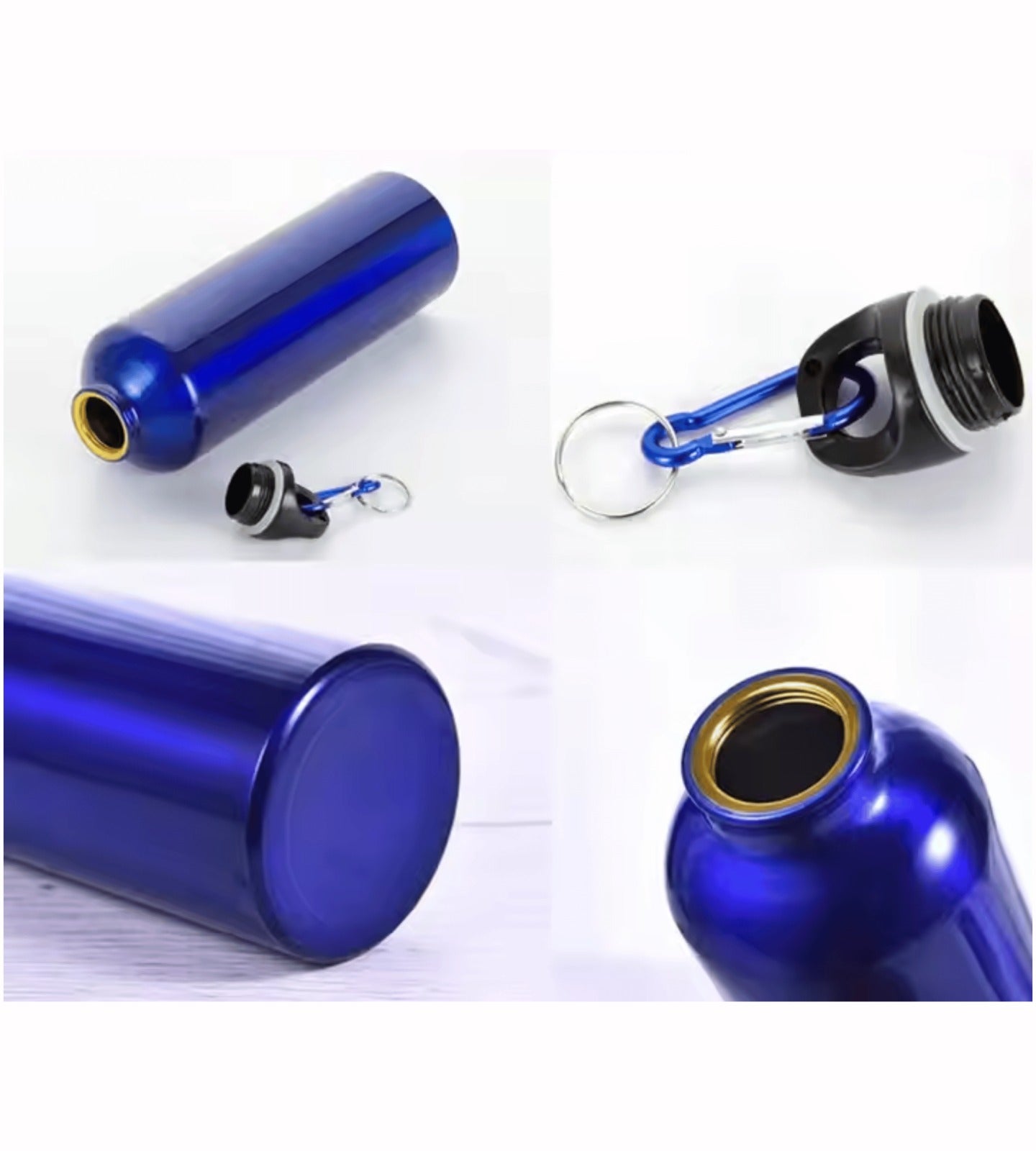 Outdoor promotional aluminum water bottle, lightweight and customizable for branding.