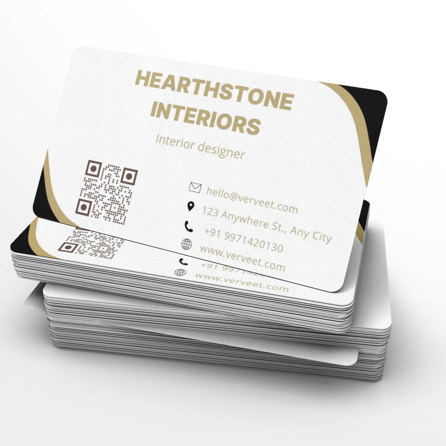 Luxury Velvet Paper Visiting Card for Interior Designers – Rounded Corner