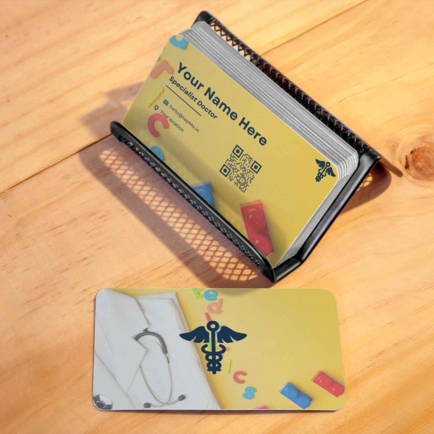 Velvet Paper Visiting Card for Doctors – 350 GSM Rounded Corner | Premium Feel