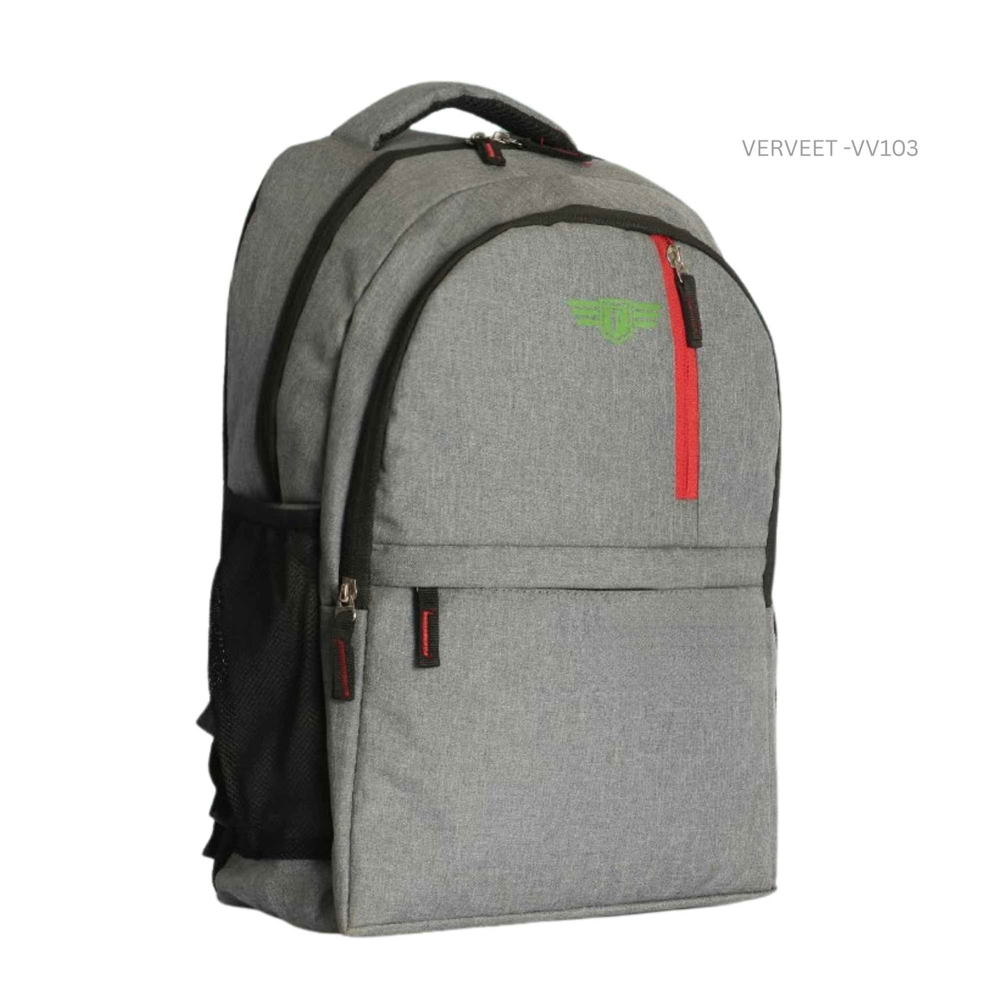 Verveet VV103 premium grey corporate backpack with laptop compartment for office, travel, and business use