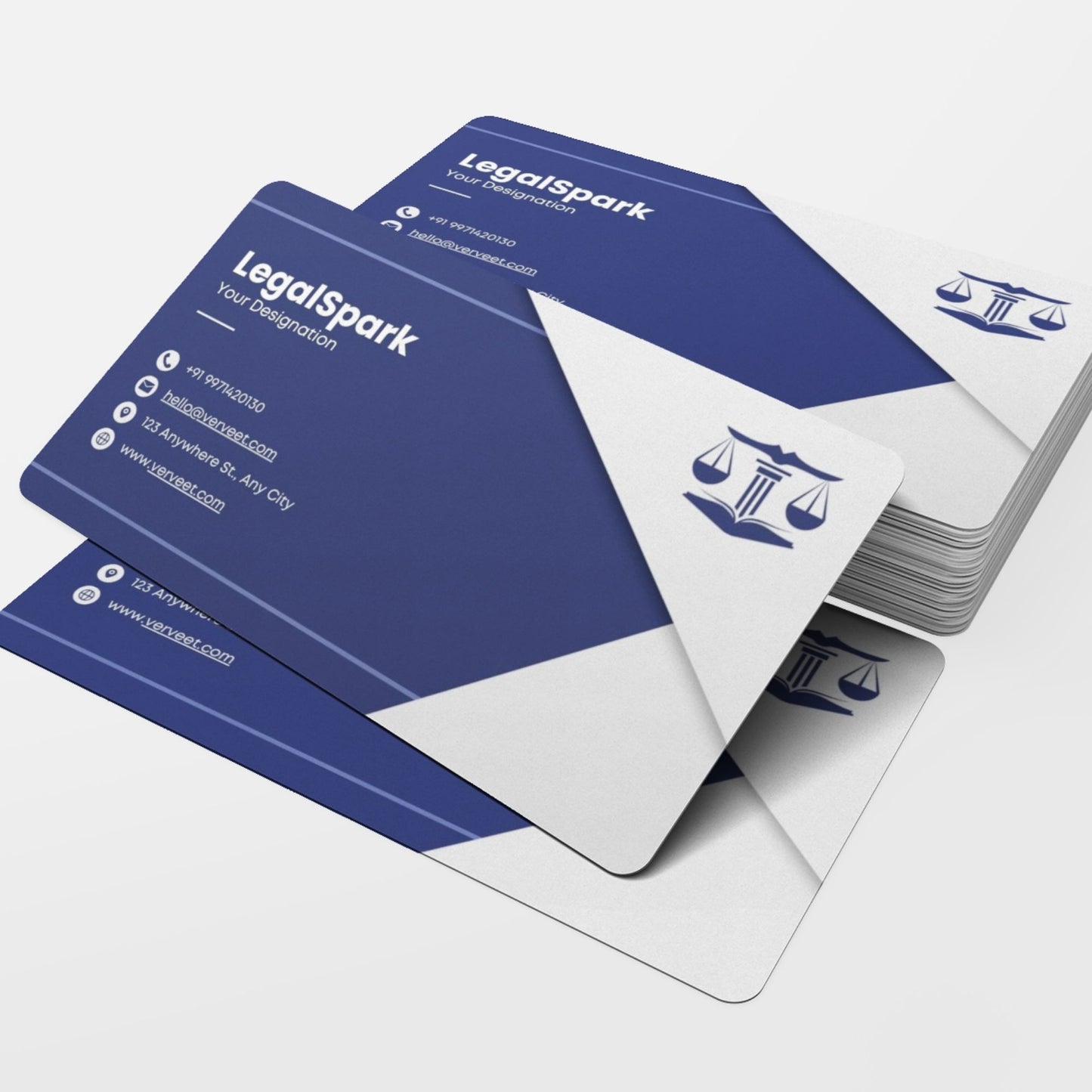 Velvet Paper Visiting Card for Lawyers & Advocates – 350 GSM Rounded Corner | Premium Legal Card