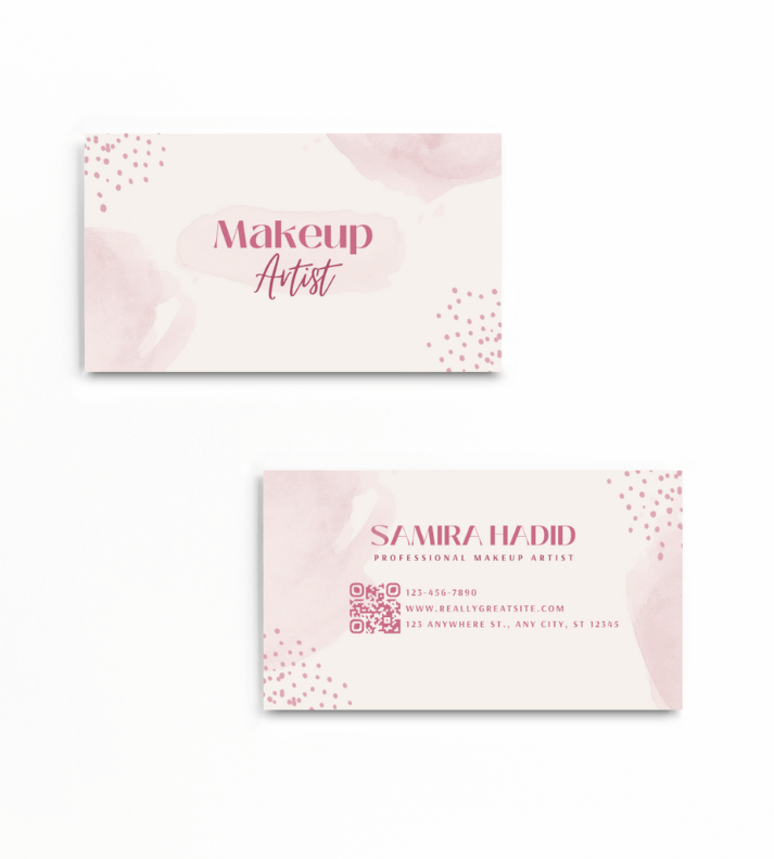 Makeup Artist Visiting Card | Premium 350 GSM | Customizable Design | Professional Quality